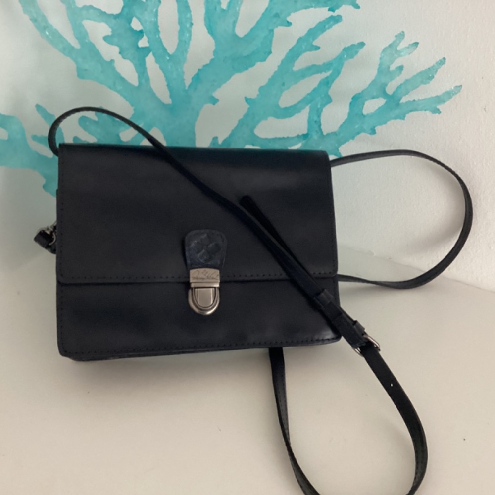 NWT PATRICIA NASH NAVY BLUE LEATHER CROSSBODY BAG PURSE - Picture 5 of 14